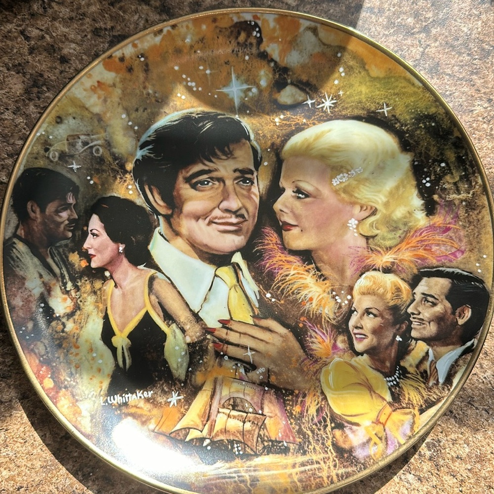 The King & His Ladies Collectors Plate - Golden Age of Cinema 1978